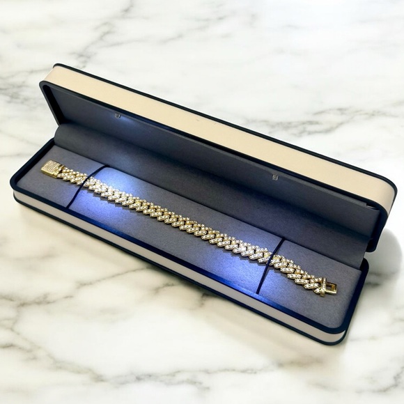 18k Gold Plated 9.90CTW Moissanite Miami Cuban Bracelet